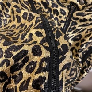 Dolls Kill zipper metallic gold leopard print skirt plus size